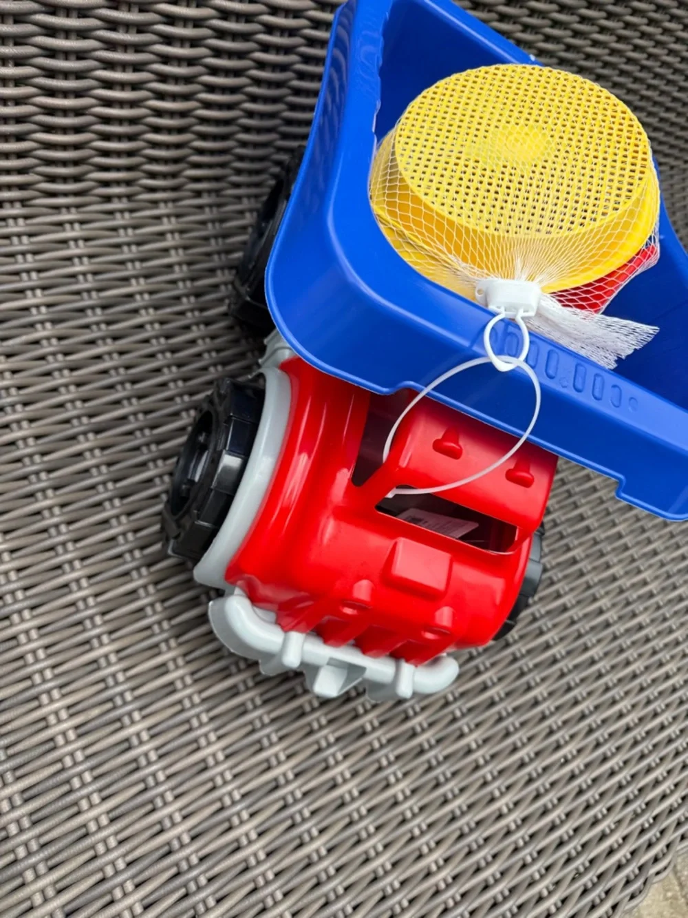 Kids Sand Truck Playset - Red & Blue with Yellow Accessories - NWT